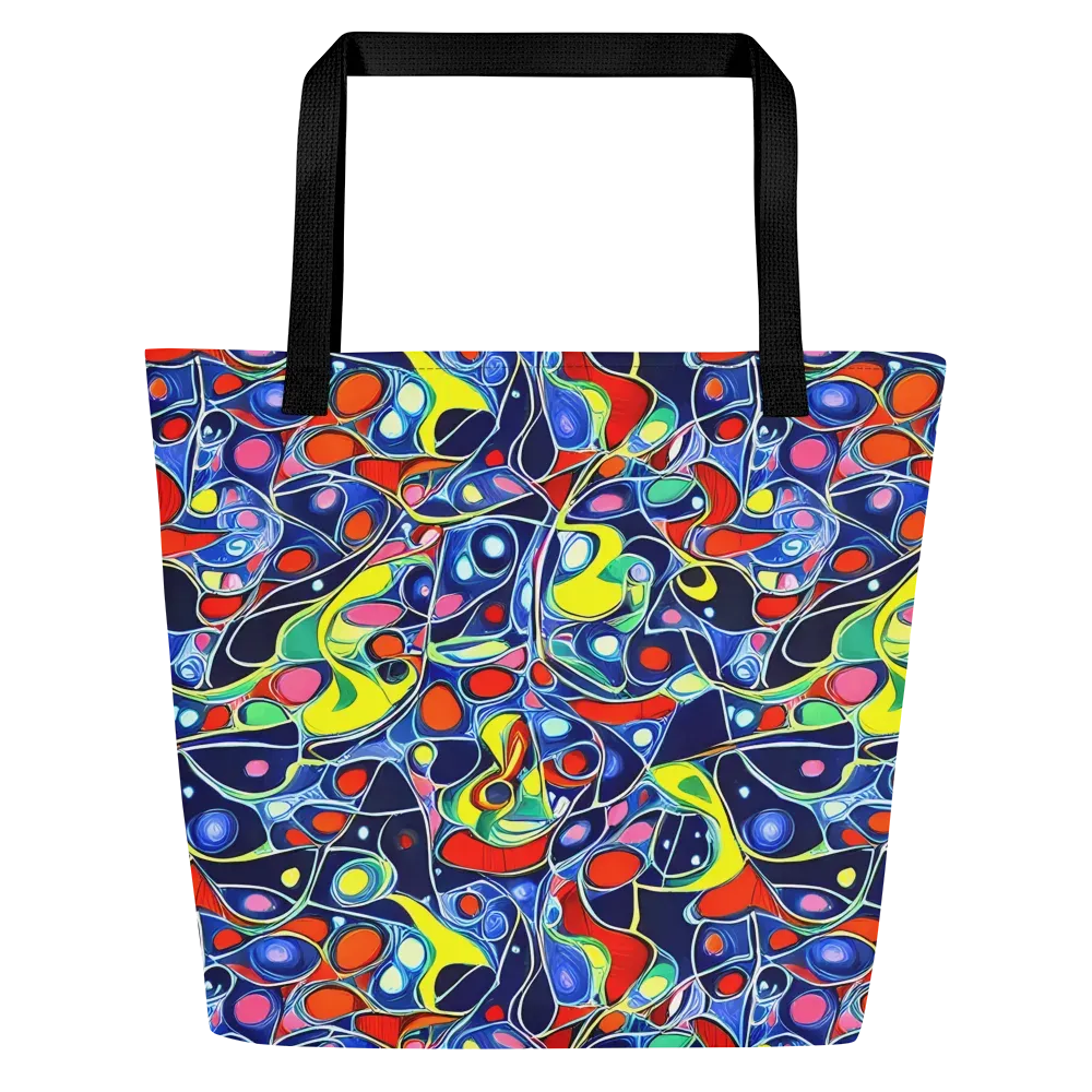 Chromatic Cells on Large Tote Bag W/ Pocket — Front