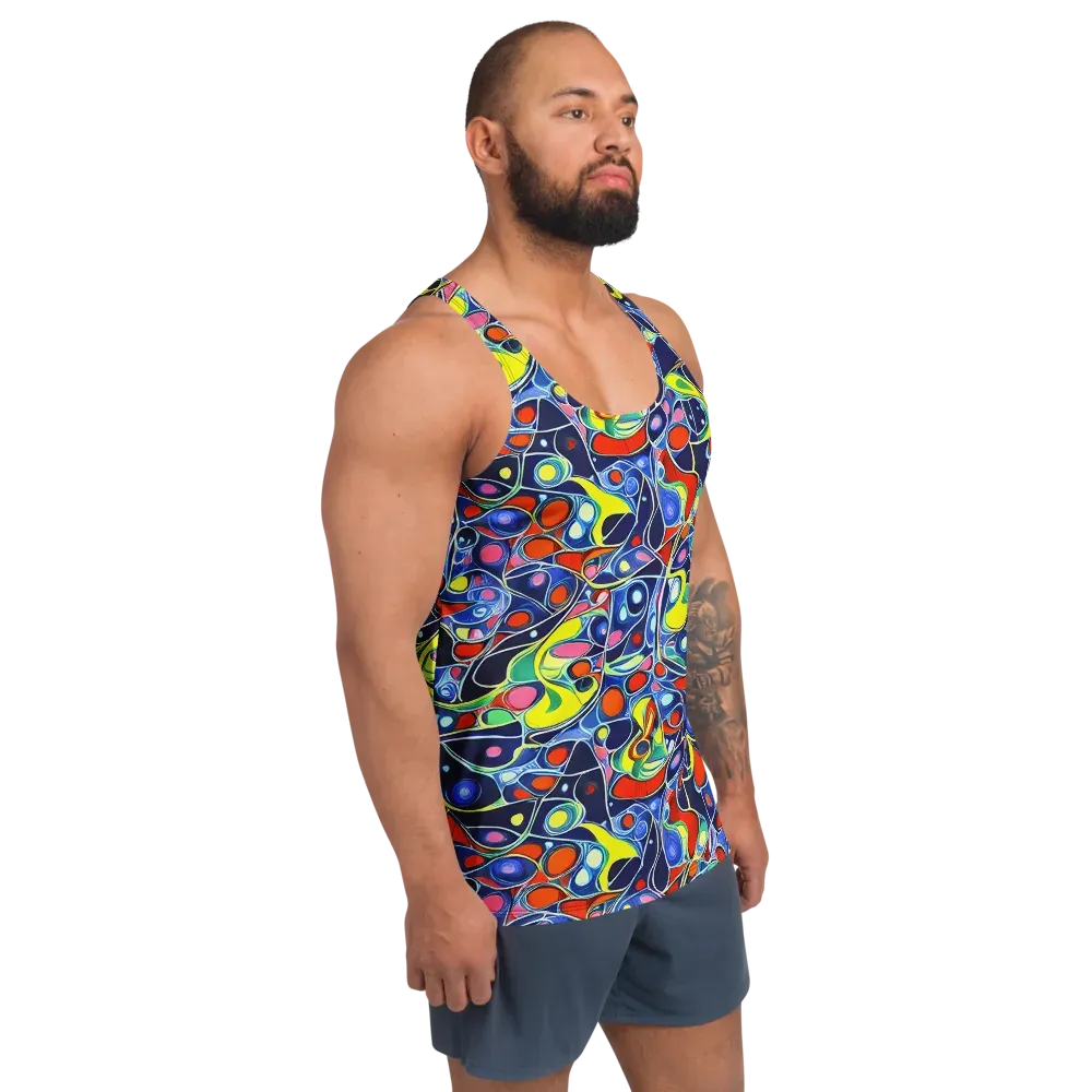 Chromatic Cells on Men's Tank Top — Right Front