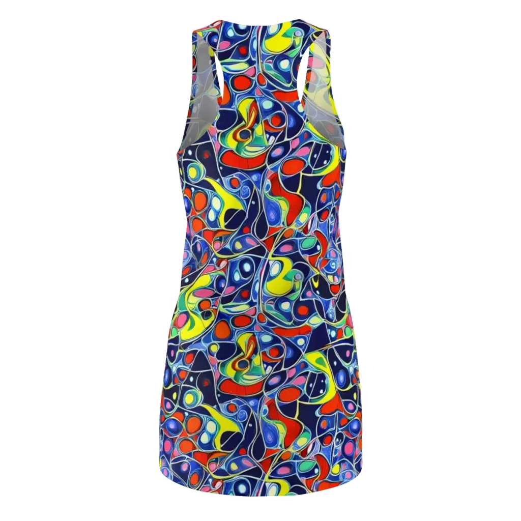 Chromatic Cells on Racerback Dress — Back