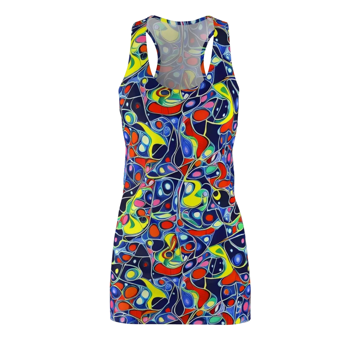 Chromatic Cells on Racerback Dress — Front