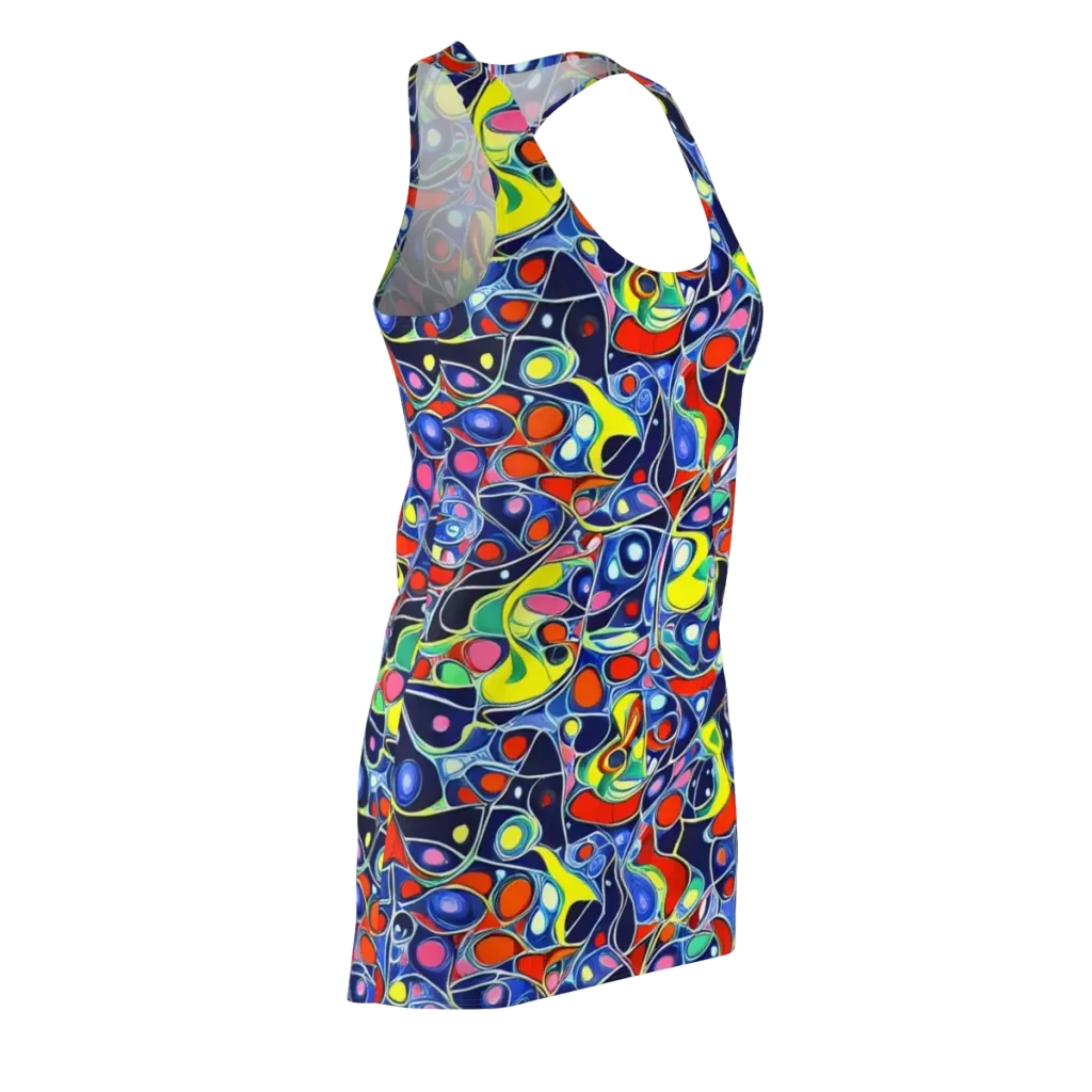 Chromatic Cells on Racerback Dress — Front Side
