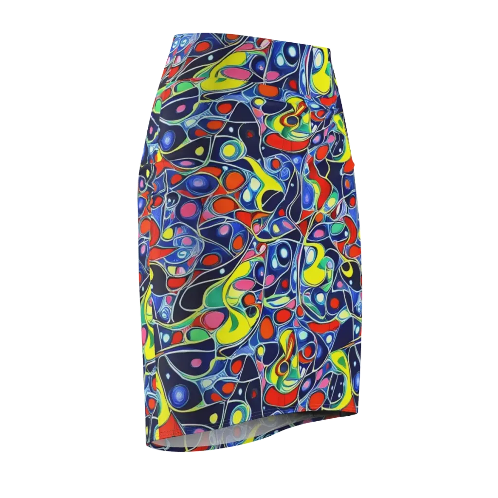 Chromatic Cells on Pencil Skirt — Front Side
