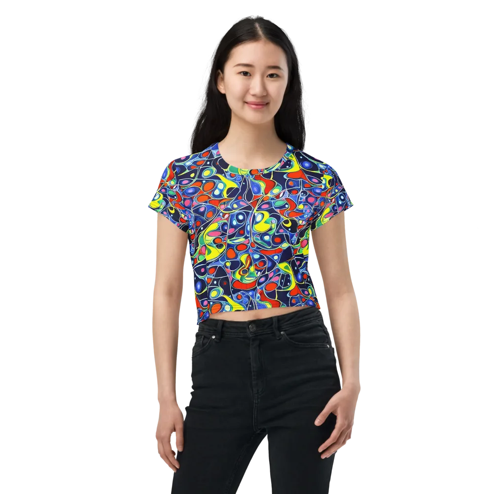 Chromatic Cells on Crop Tee — Front