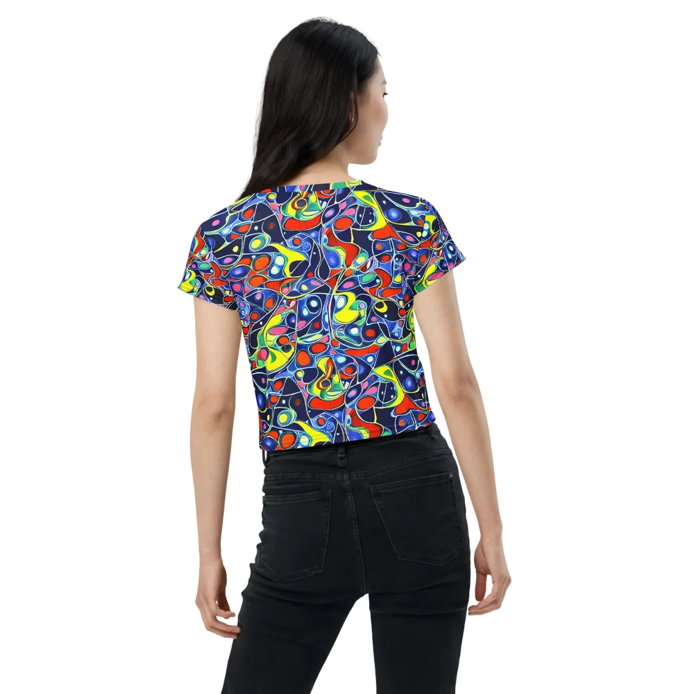 Chromatic Cells on Crop Tee — Back