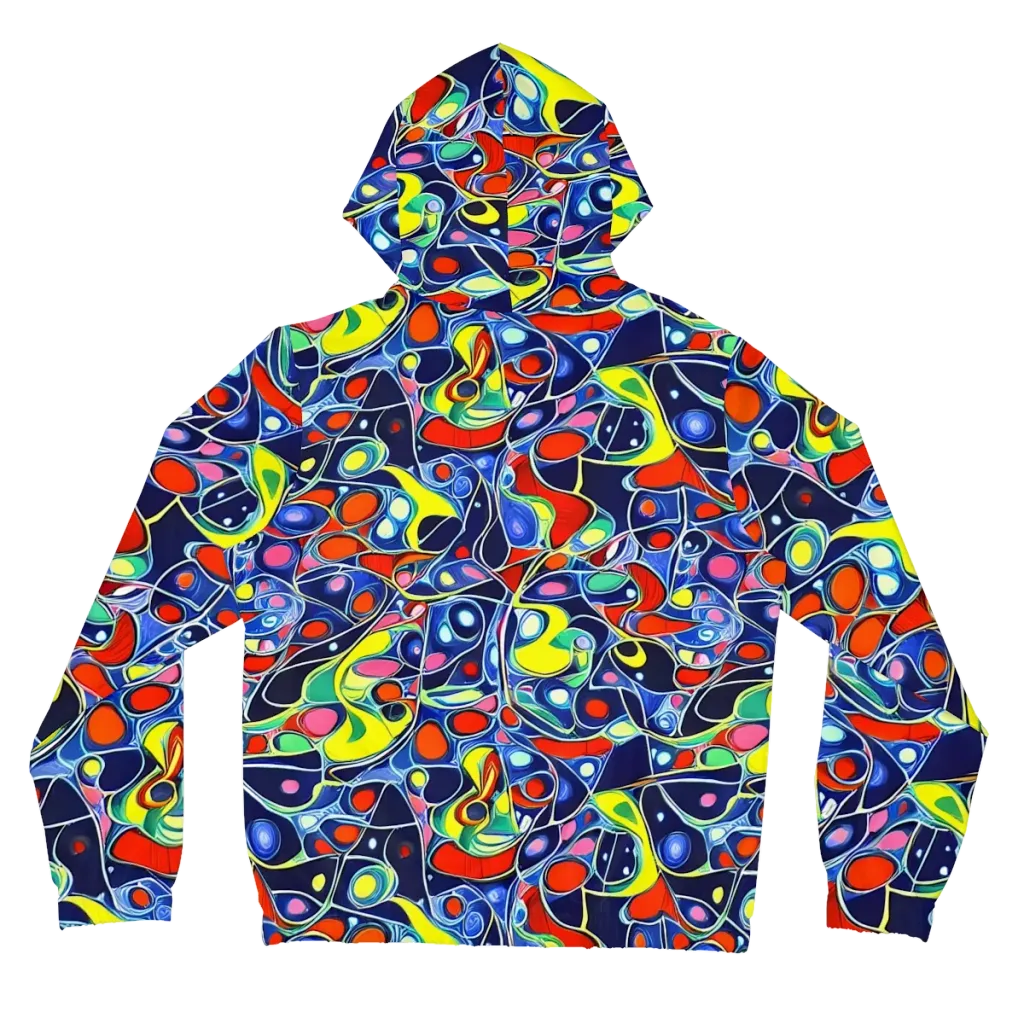 Chromatic Cells on Women's Full-Zip Hoodie — Back