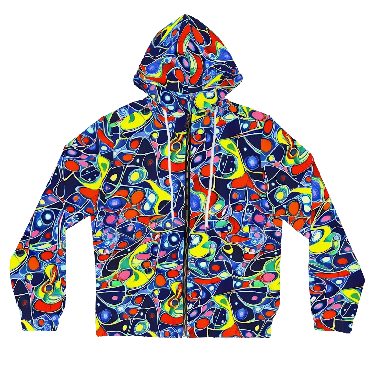 Chromatic Cells on Women's Full-Zip Hoodie — Front