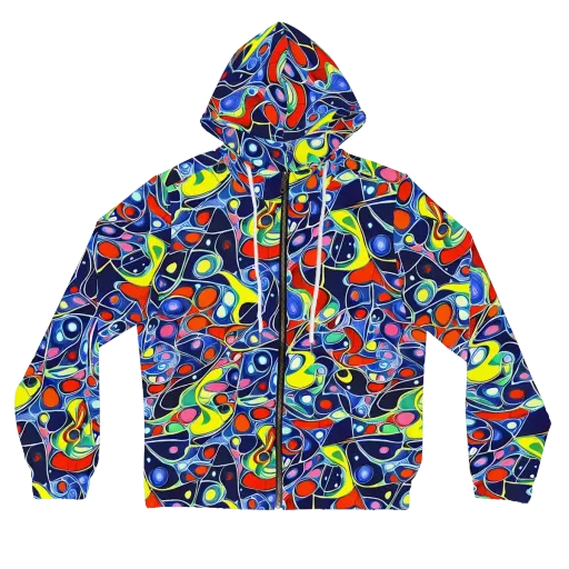 Chromatic Cells on a Women's Full-Zip Hoodie