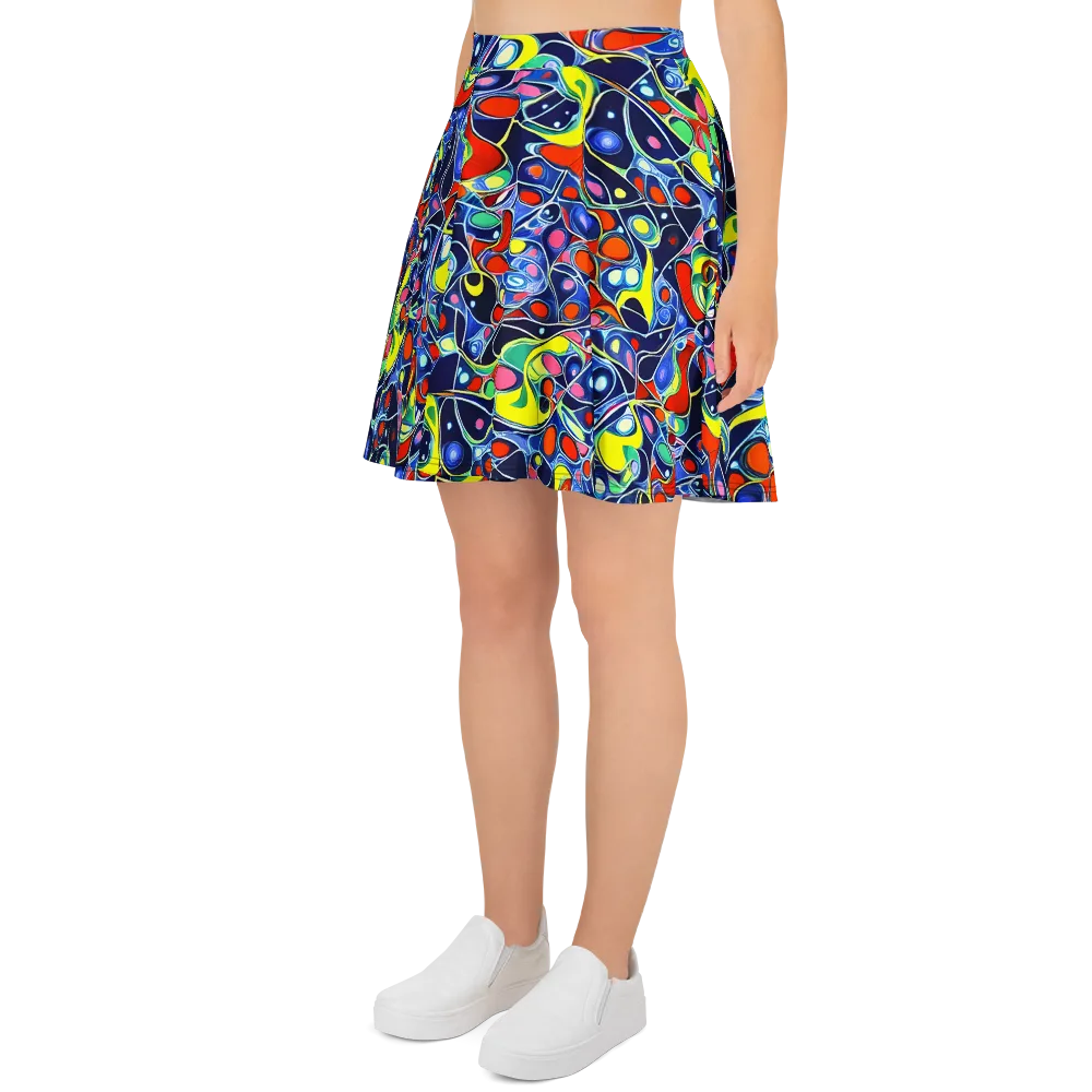 Chromatic Cells on Skater Skirt — Left