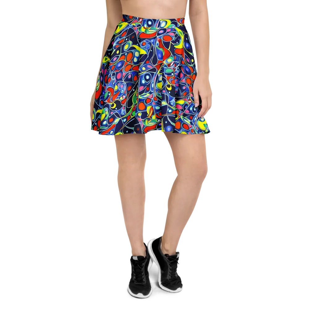 Chromatic Cells on Skater Skirt — Front
