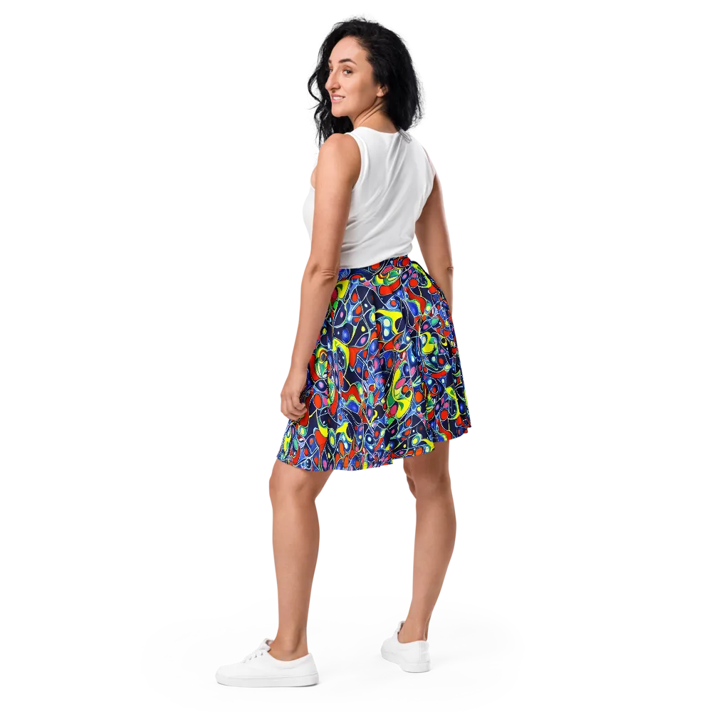 Chromatic Cells on Skater Skirt — Back