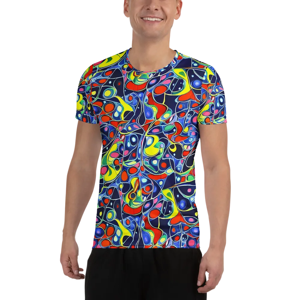 Chromatic Cells on Men's Athletic T-Shirt — Front