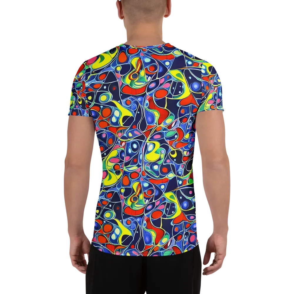 Chromatic Cells on Men's Athletic T-Shirt — Back