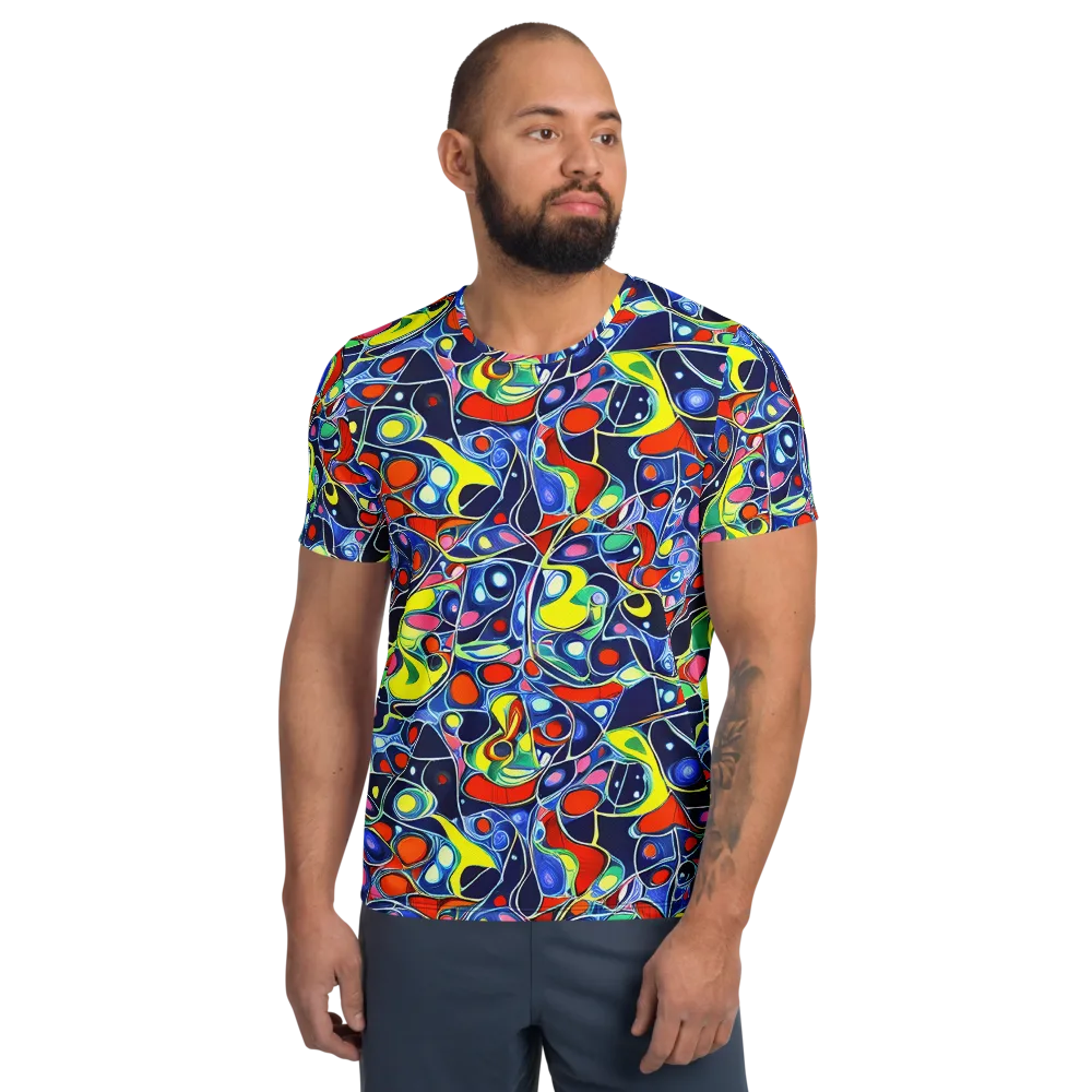 Chromatic Cells on Men's Athletic T-Shirt — Front