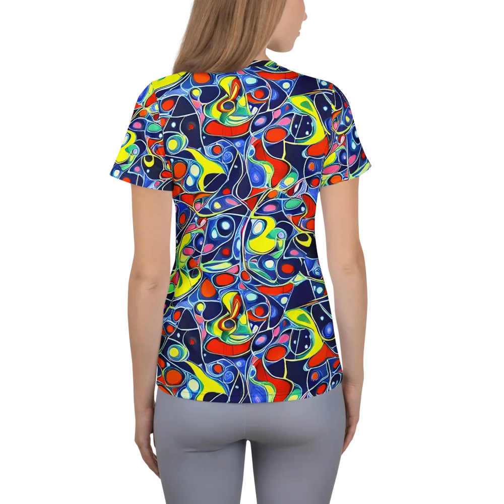 Chromatic Cells on Women's Athletic T-Shirt — Back
