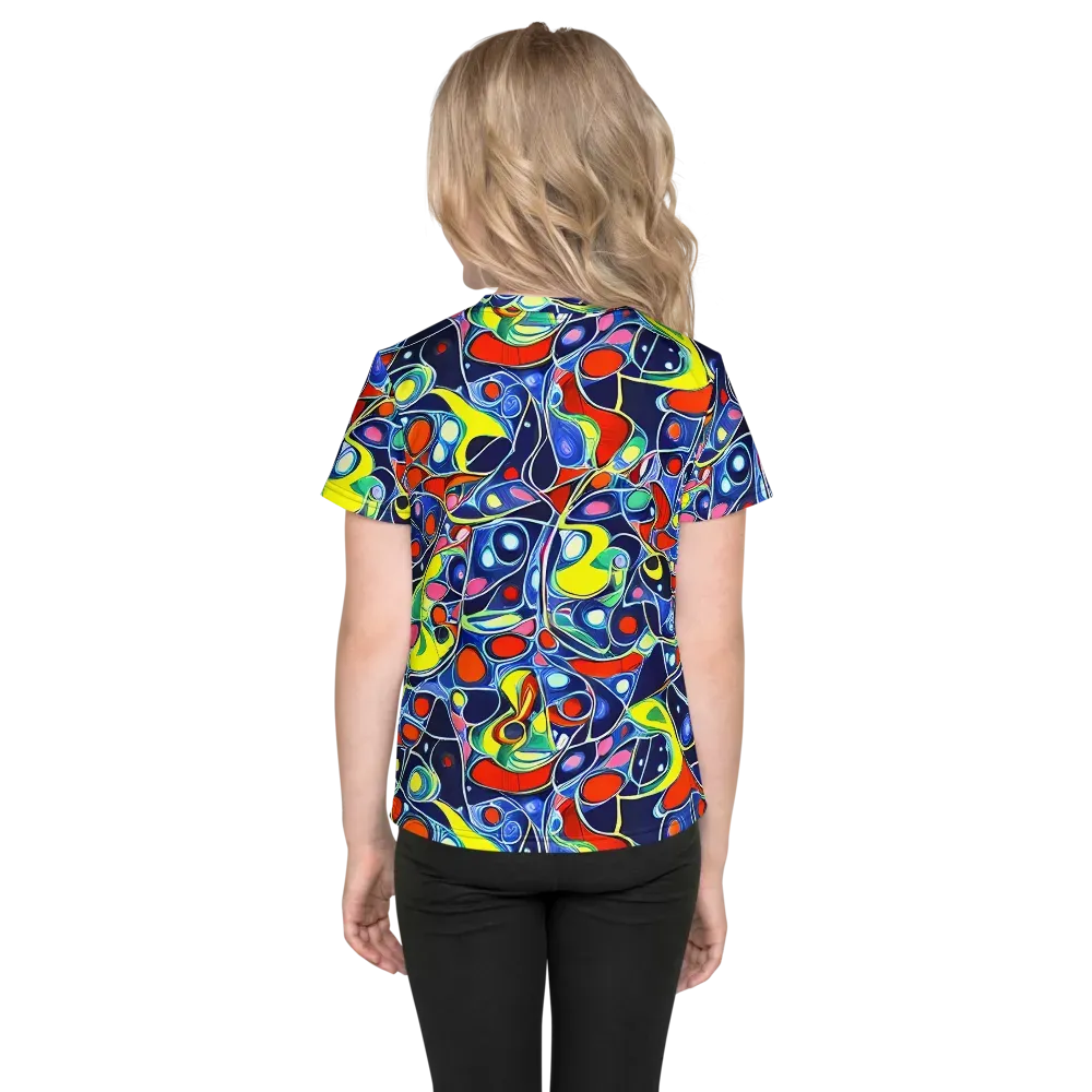 Chromatic Cells on Kids Crew Neck T-Shirt — Back
