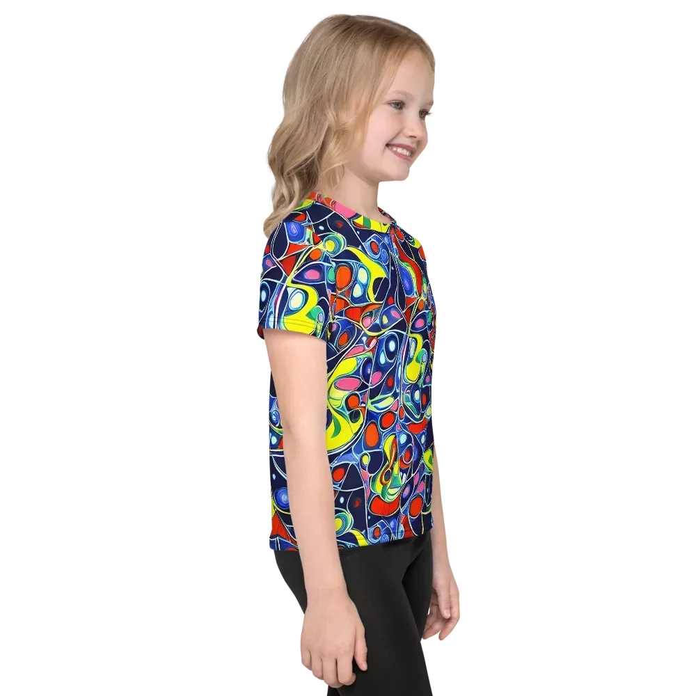 Chromatic Cells on Kids Crew Neck T-Shirt — Right