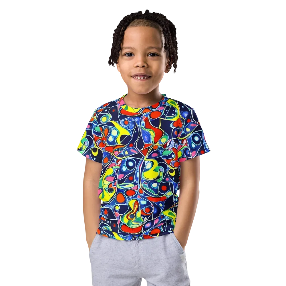 Chromatic Cells on Kids Crew Neck T-Shirt — Front