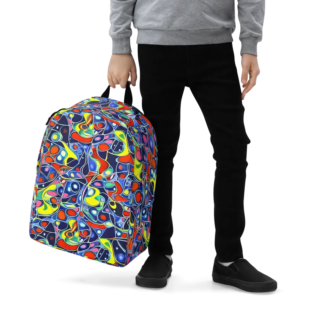 Chromatic Cells on Minimalist Backpack — Zoomed-in