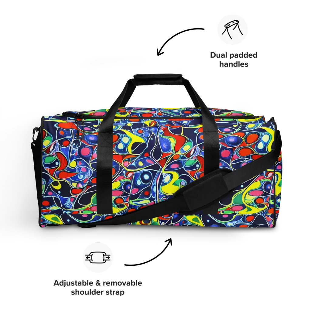 Chromatic Cells on Duffle Bag — Front