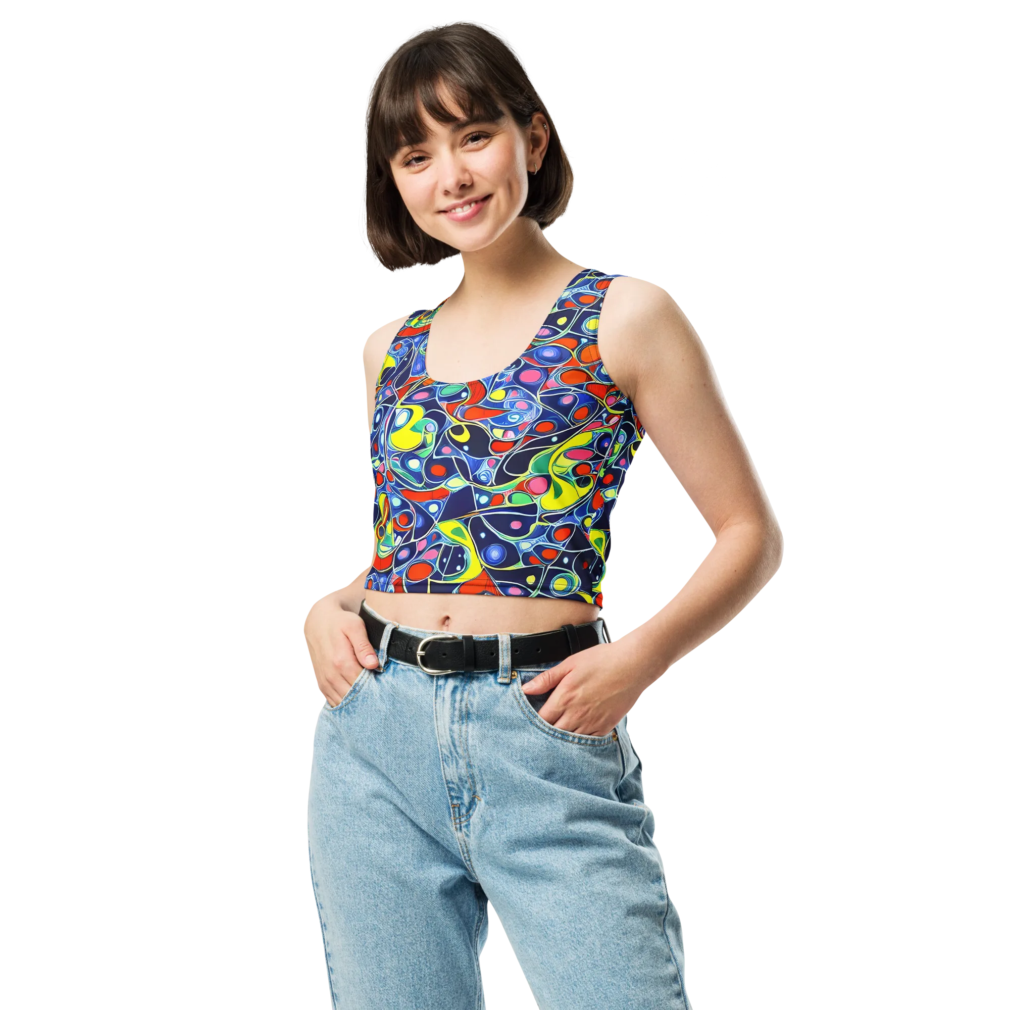 Chromatic Cells on Crop Top — Front