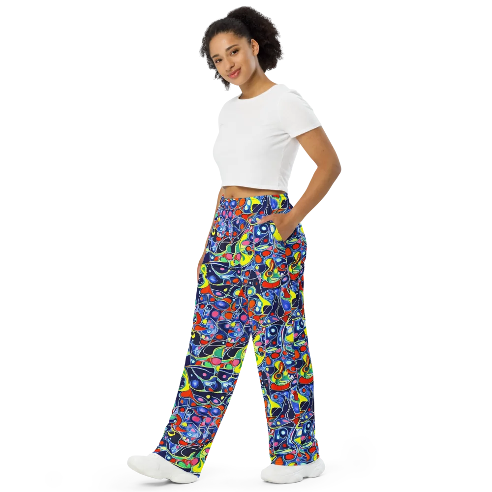 Chromatic Cells on Wide-Leg Pants — Left Front