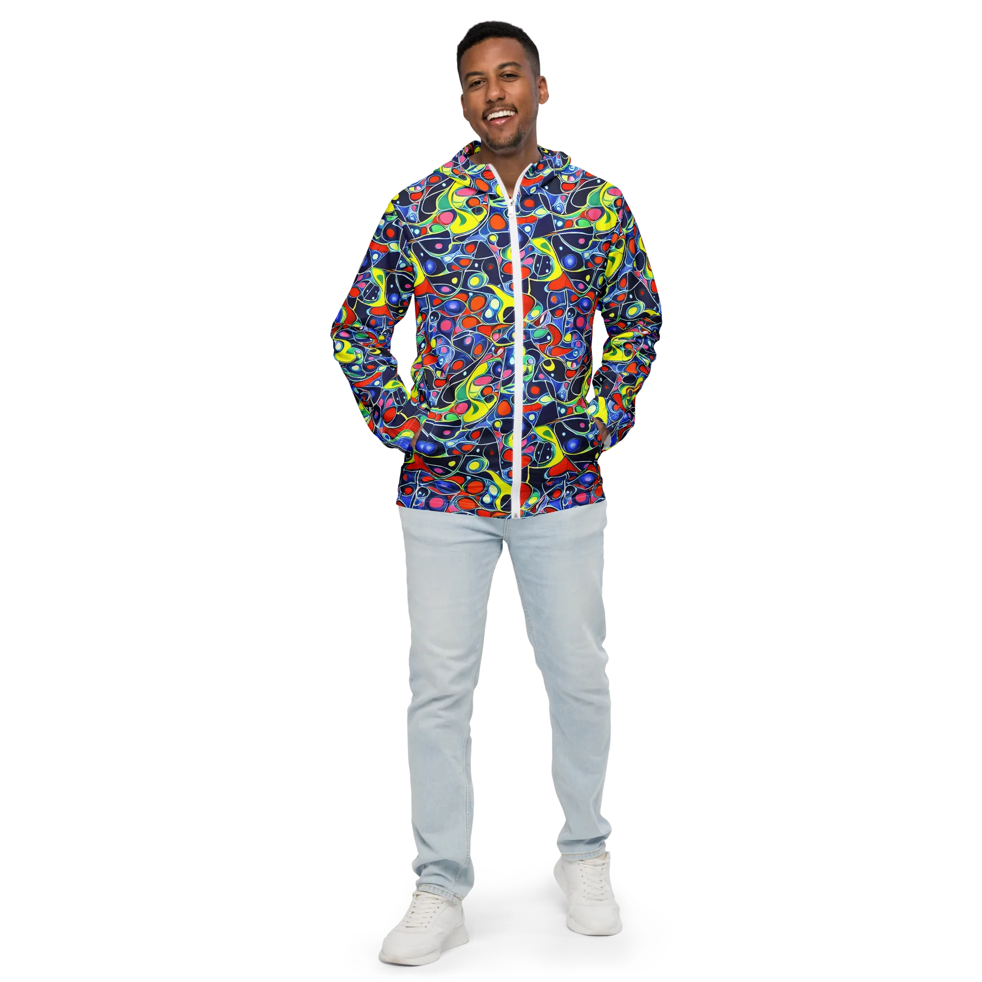 Chromatic Cells on Men's Windbreaker — Front