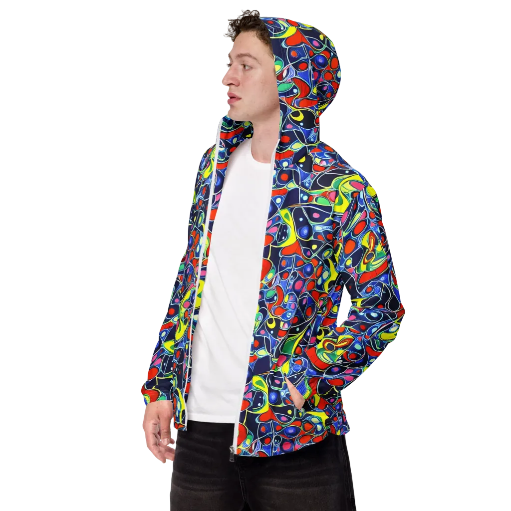 Chromatic Cells on Men's Windbreaker — Left Front