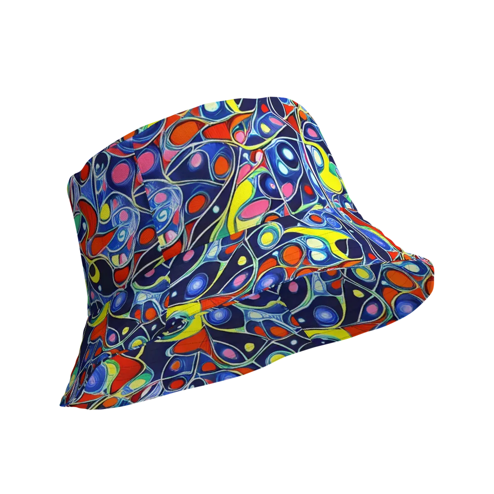 Chromatic Cells on Reversible Bucket Hat — Product details Outside