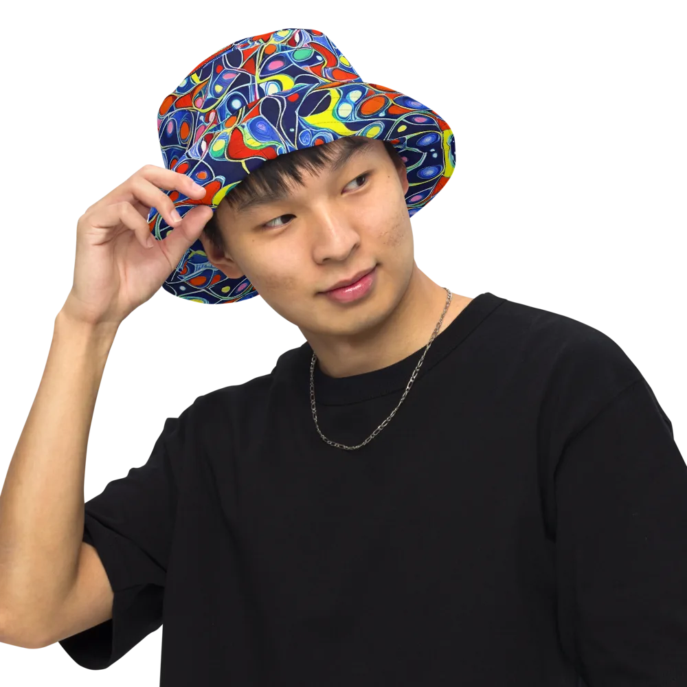 Chromatic Cells on Reversible Bucket Hat — Front Inside