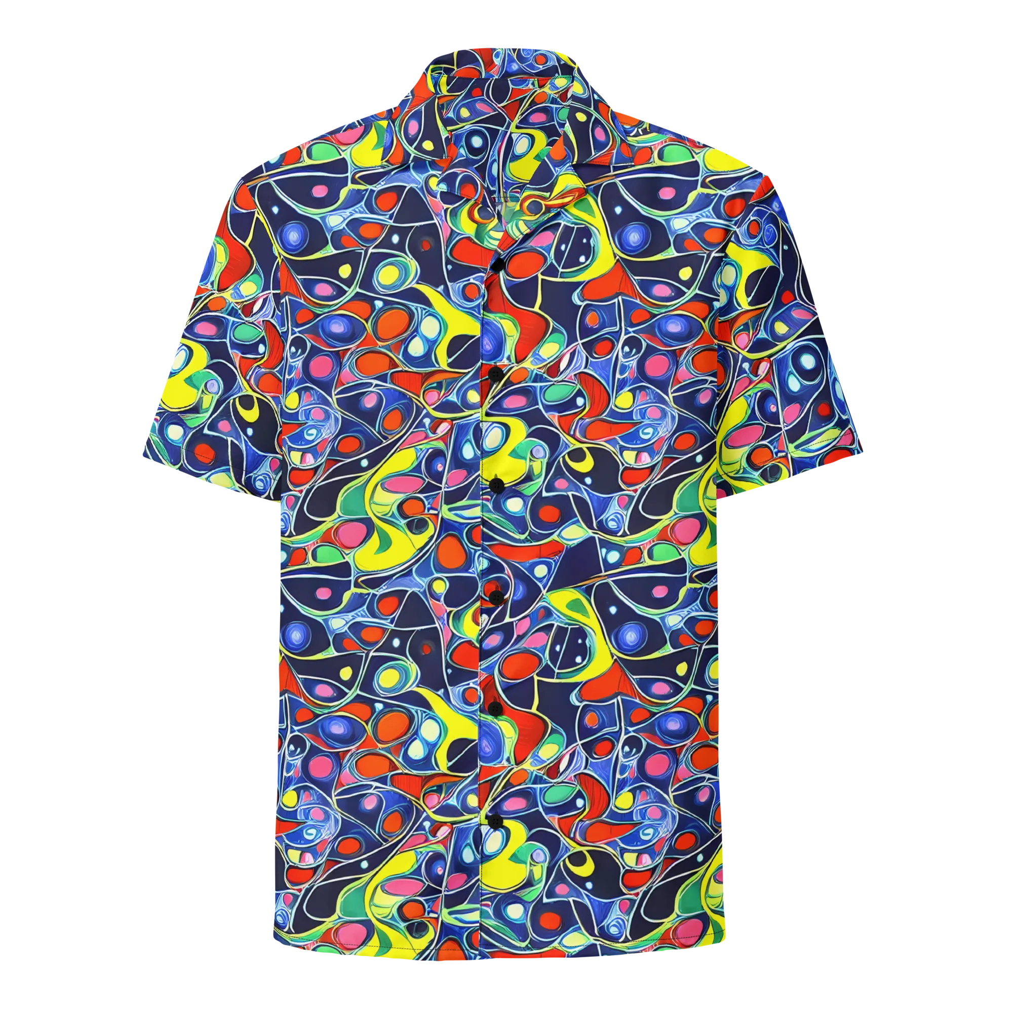 Chromatic Cells on Button Shirt — Front