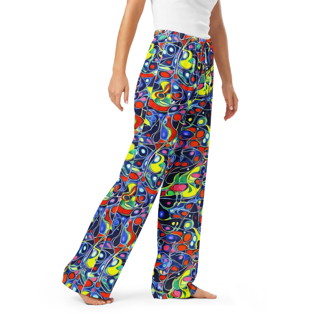 Chromatic Cells on Women's Pajama Pants — Right Front