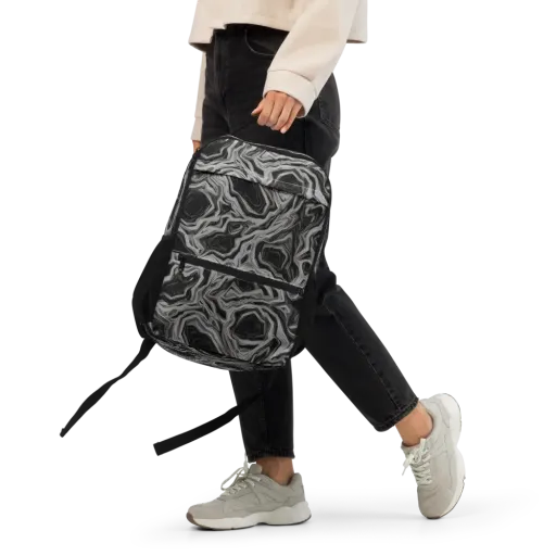 Black Marble Riot on a Utility Backpack