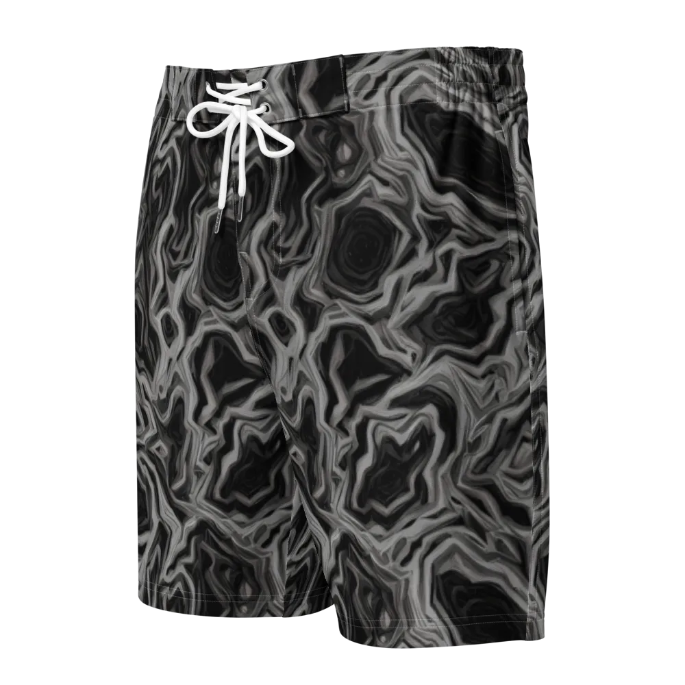 Black Marble Riot on Men's Board Shorts — Front