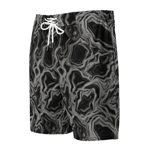 Black Marble Riot on a Men's Board Shorts