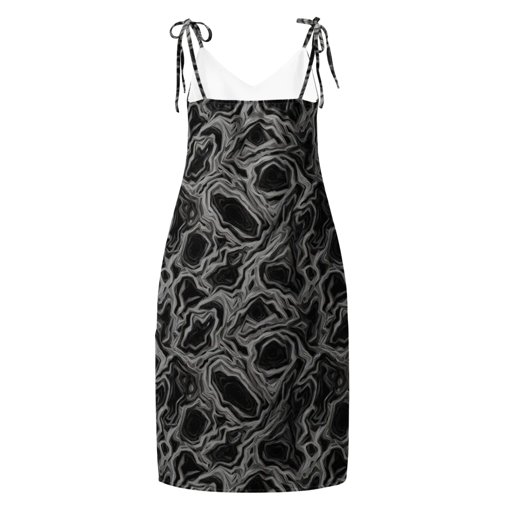 Black Marble Riot on Slip Dress — Back