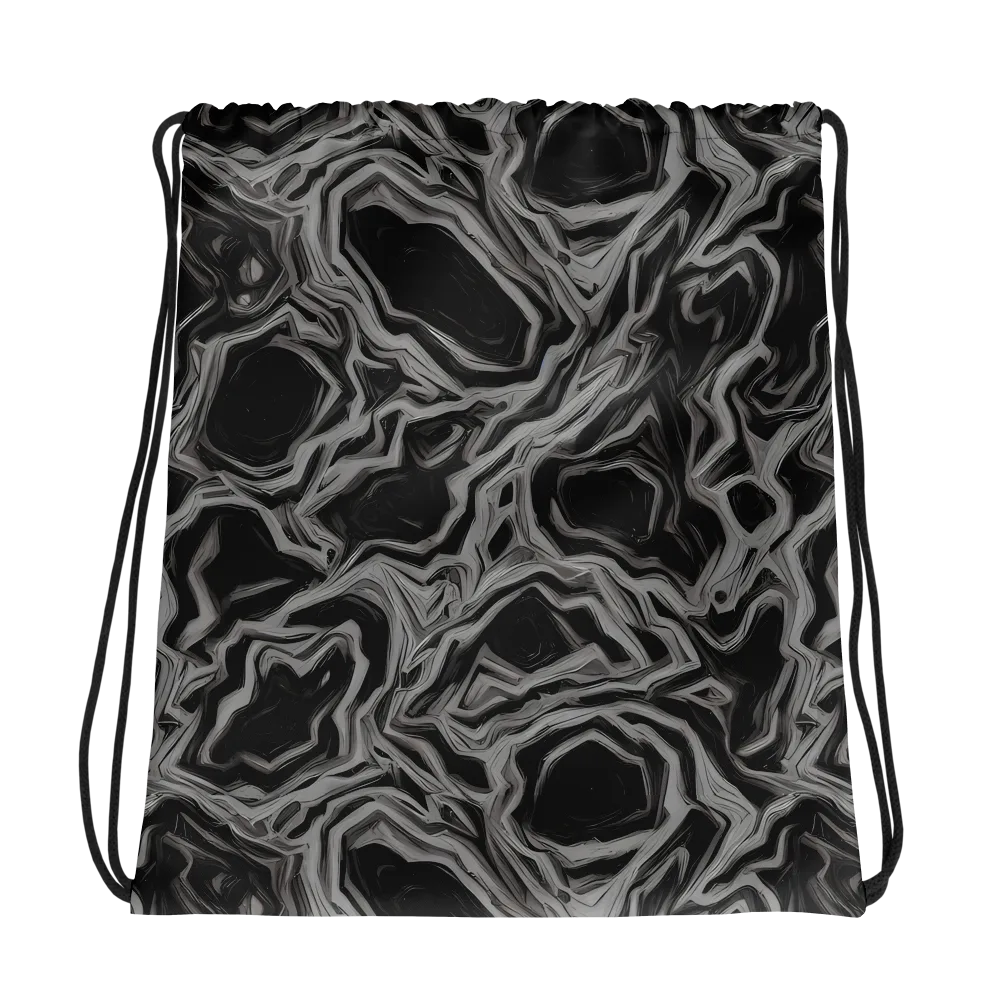 Black Marble Riot on Drawstring Bag — Photo