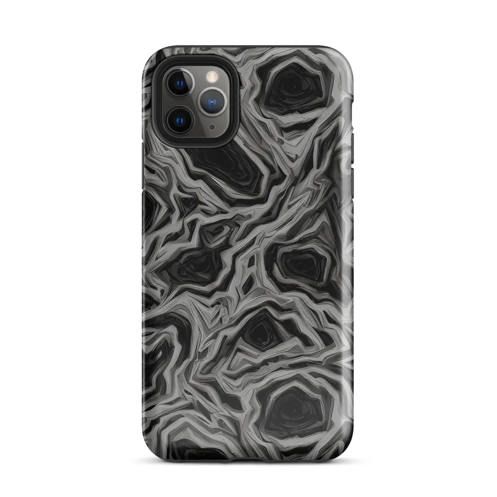 Black Marble Riot on Tough Case for iPhone® — Front