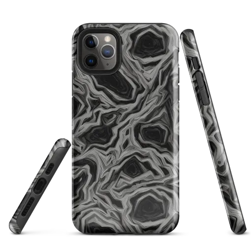 Black Marble Riot on a Tough Case for iPhone®
