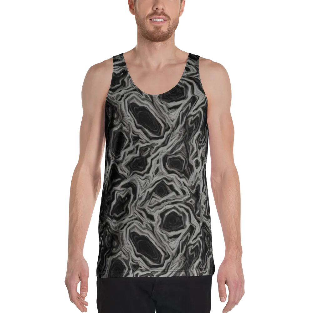 Black Marble Riot on Men's Tank Top — Front
