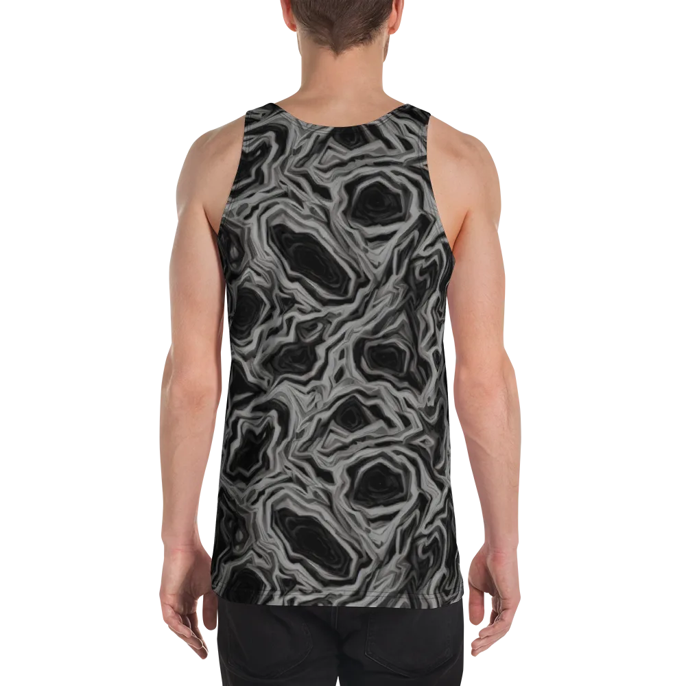 Black Marble Riot on Men's Tank Top — Back