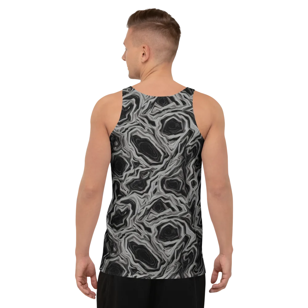 Black Marble Riot on Men's Tank Top — Back