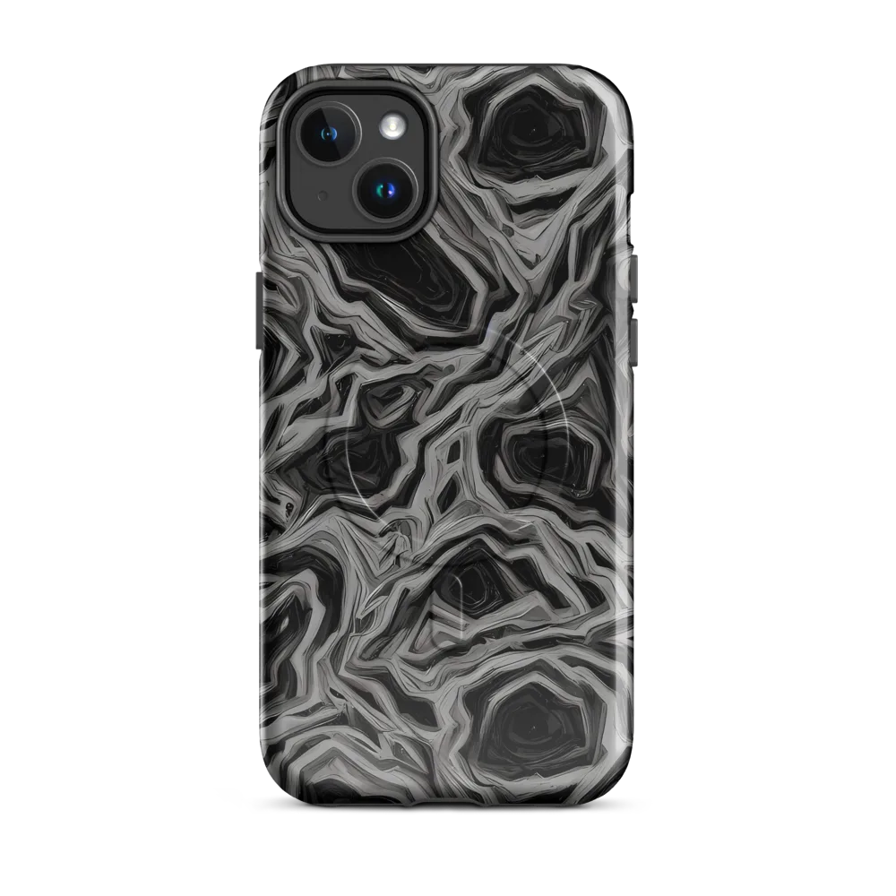 Black Marble Riot on MagSafe Tough Case for iPhone® — Front