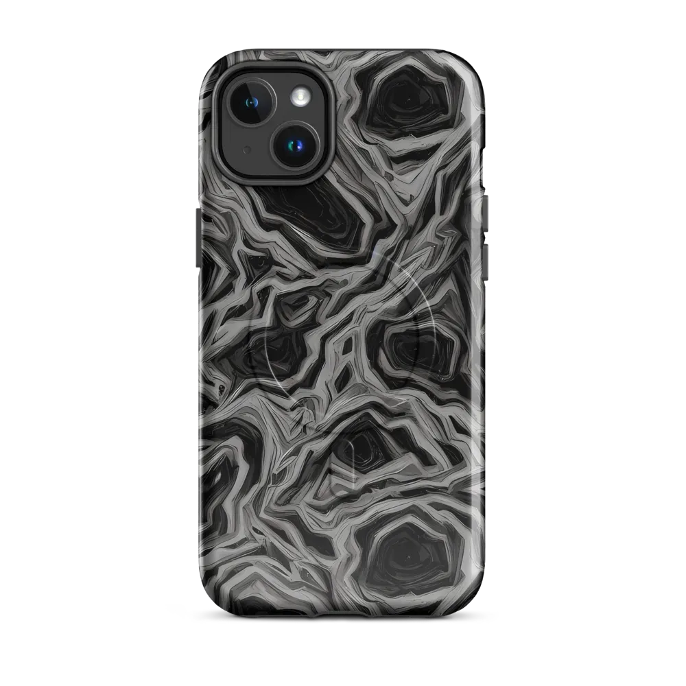 Black Marble Riot on MagSafe Tough Case for iPhone® — Front