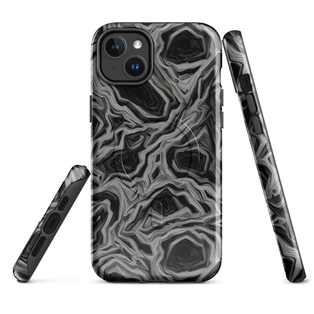 Black Marble Riot on MagSafe Tough Case for iPhone® — Front