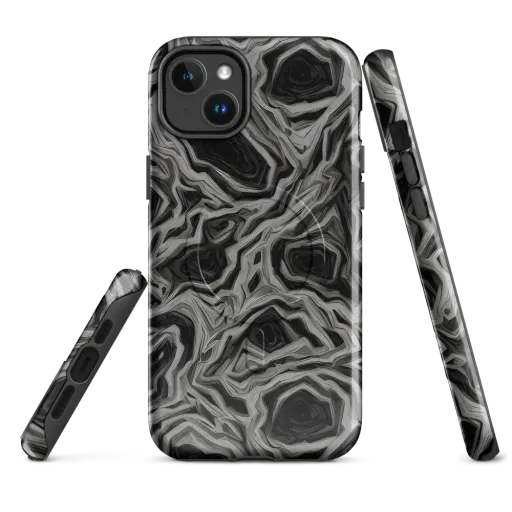 Black Marble Riot on a MagSafe Tough Case for iPhone®
