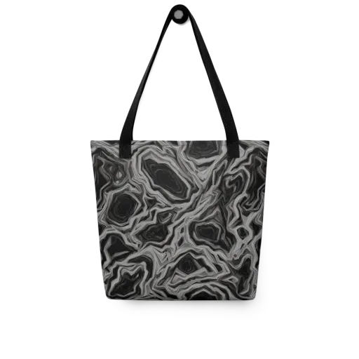 Black Marble Riot on a Tote Bag