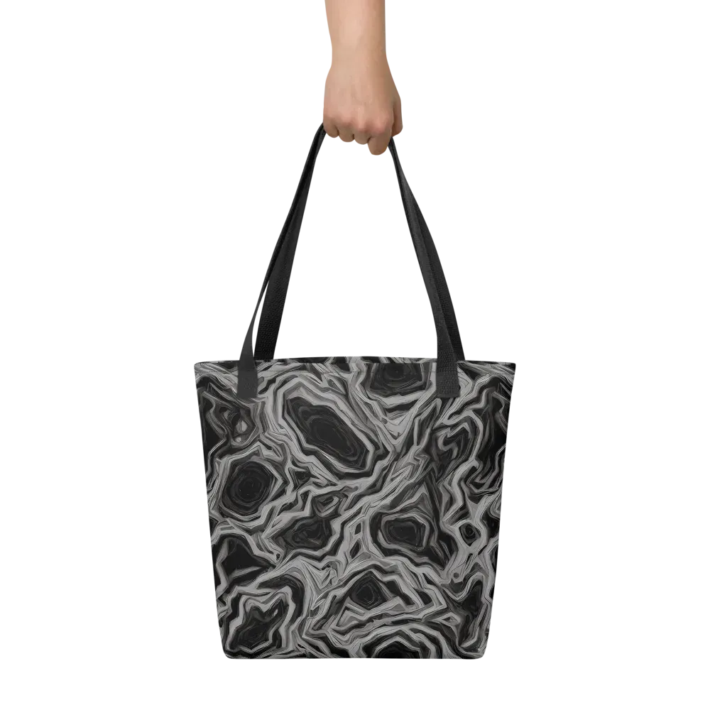 Black Marble Riot on Tote Bag — Front