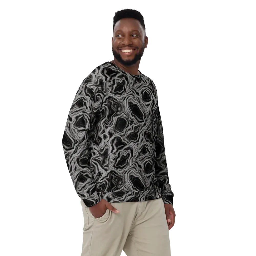 Black Marble Riot on Sweatshirt — Front