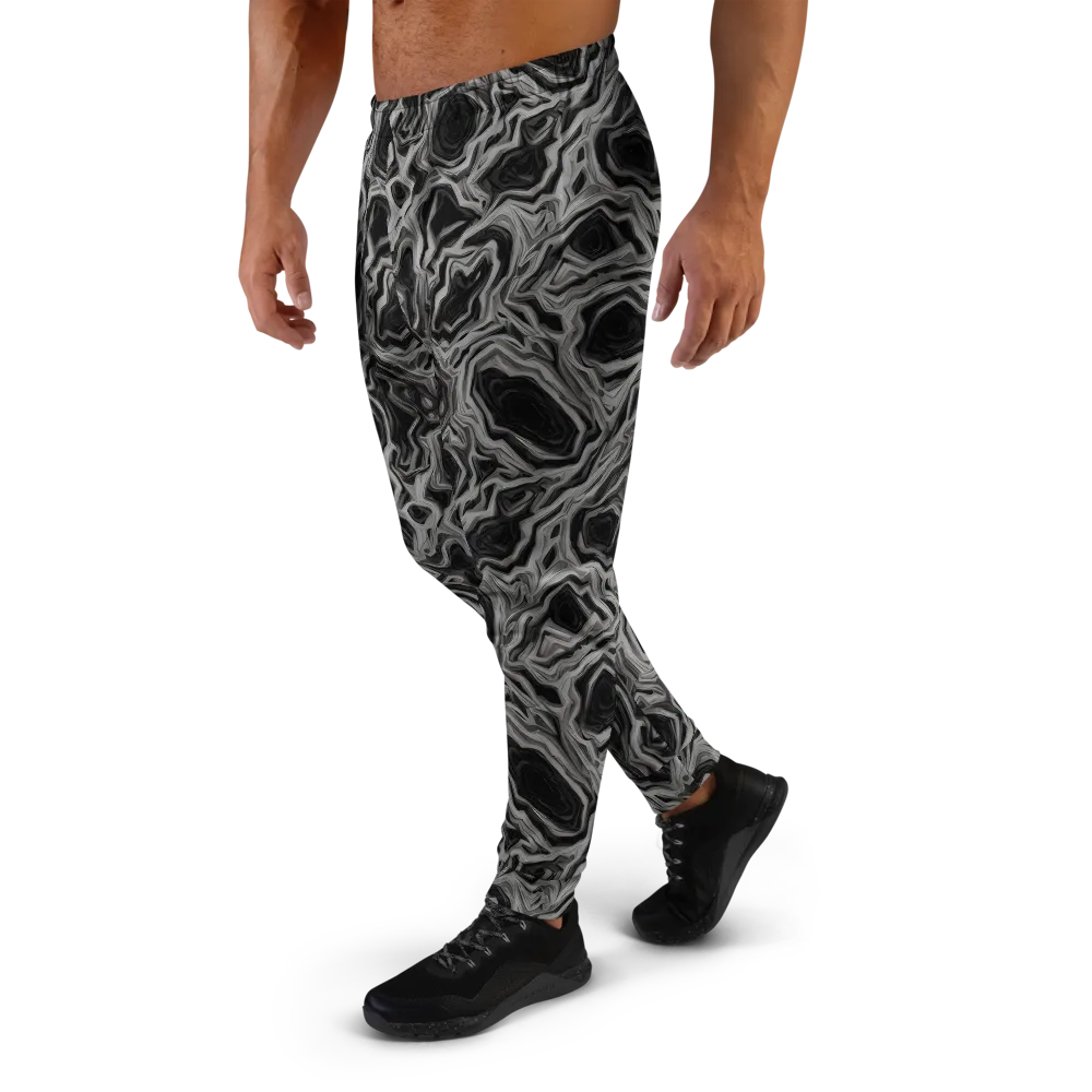 Black Marble Riot on Men's Joggers — Left