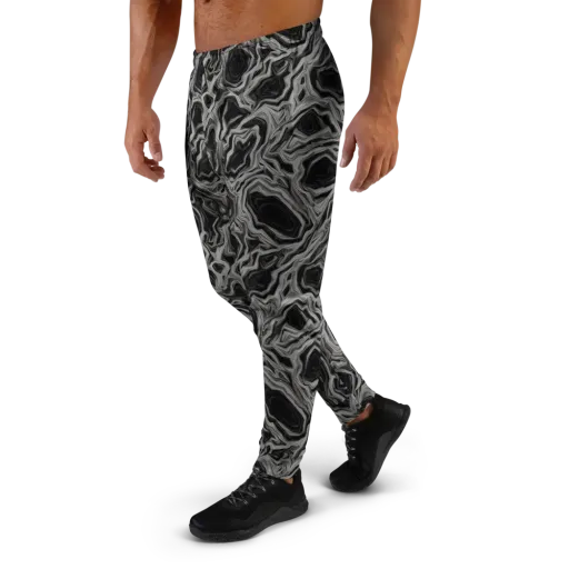 Black Marble Riot on a Men's Joggers